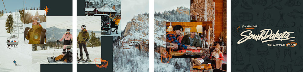 Travel South Dakota winter campaign paid social examples